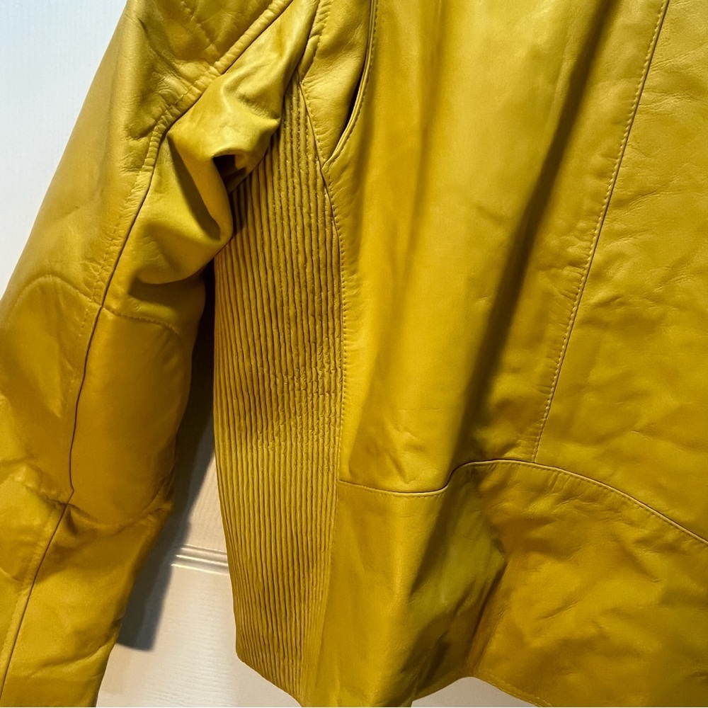 Laverapelle Yellow Leather Racing Jacket Size XL - Picture 5 of 10